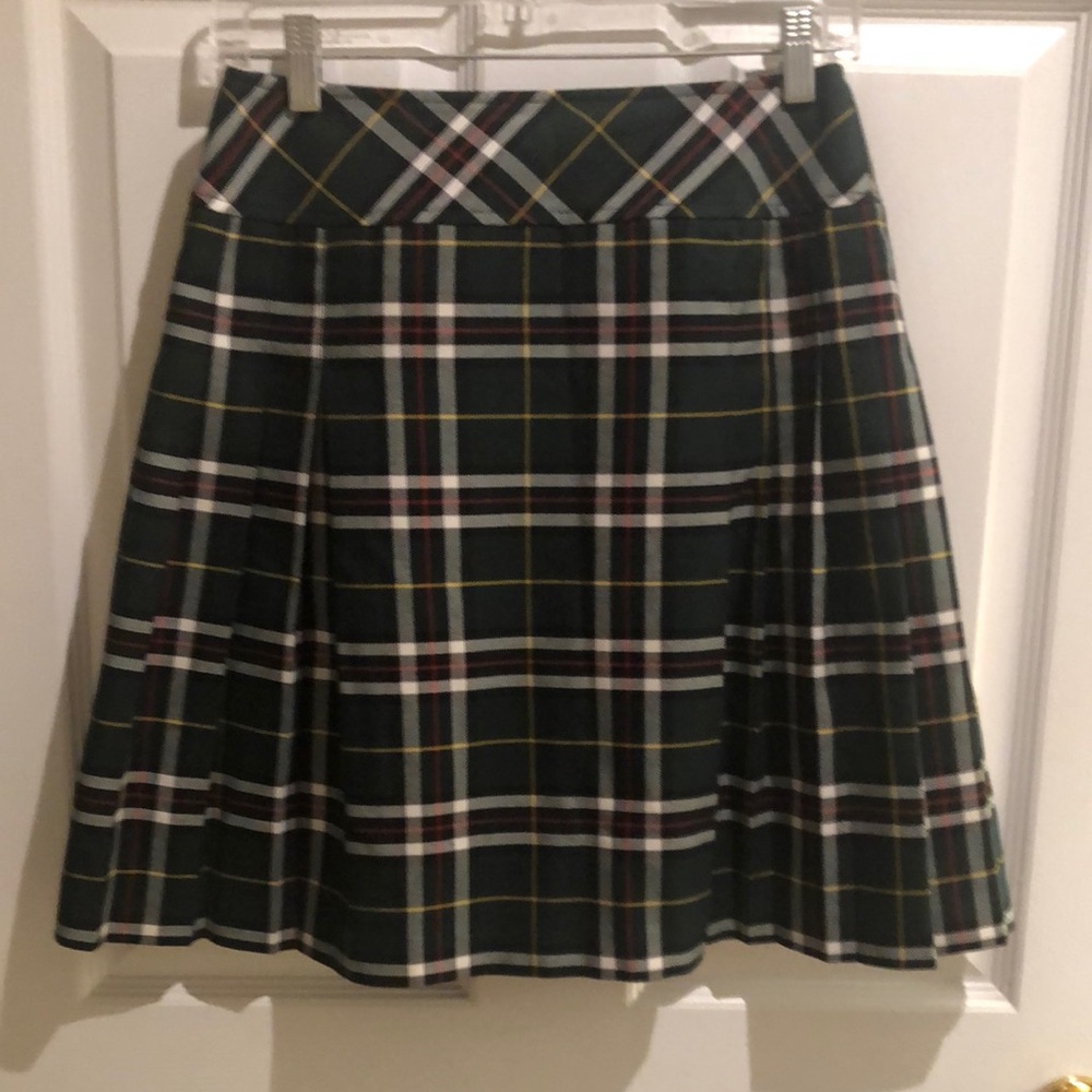 Plaid A-Line Pleated Skirt